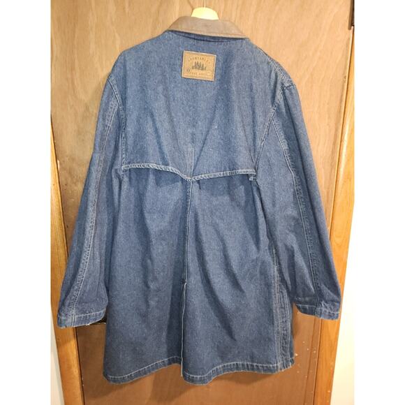Sportables Y2K Jean Chore Jacket *EUC* Medium Vented Button-Up 90's Oversized - Picture 3 of 16